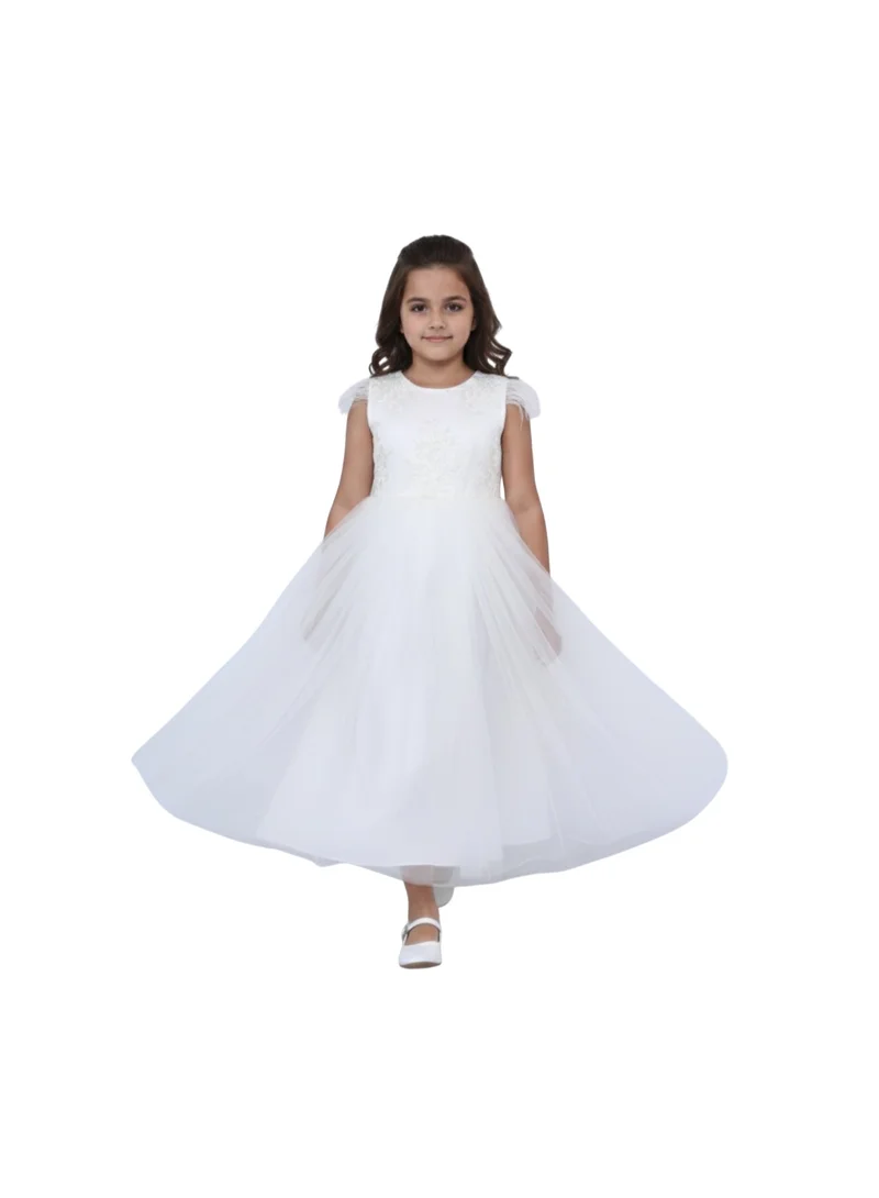 دىدانيالا فستان سهرة طويل بنقوشات لون أبيض